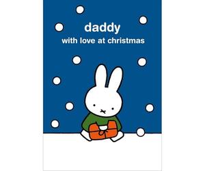 Woodmansterne Miffy Daddy Christmas Card Cute Bunny With Love At Christmas Xmas Greetings - Miffy Heartfelt Wishes, For Dad, Enchanting Design, Vibrant Colours, Eco-Friendly, From The Kids