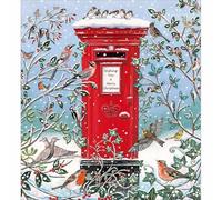 Woodmansterne Pack Of 5 Charity Christmas Cards Snowy Post Box Cards Multiple Charities Festive Designs, Heartfelt Wishes, Eco-Friendly, Supporting Charities, Beautiful Illustrations, Winter Birds