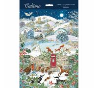 Woodmansterne Picture Advent Calendar - 24 Days Christmas Countdown - Festive Winter Scene with Animals - Traditional Eco-Friendly Advent Calendar
