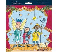Woodmansterne Quentin Blake Christmas Nativity Play Advent Calendar - 285mm x 243mm - 24 Doors, Blue, Medium