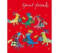 Woodmansterne Quentin Blake Special Friends Christmas Card Celebration Parrots Xmas Greetings - Special Friends Vibrant Design, Charming Illustration, Heartfelt Wishes, Eco-Friendly, Keepsake