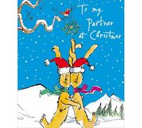Woodmansterne Quentin Blake To My Partner Christmas Card Fun Bunny Love Xmas Greetings - Quentin Blake Charming Design, Heartfelt Message, Eco-Friendly, Keepsake, Festive Spirit, Family Wishes