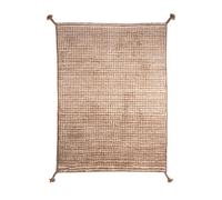 Woodnotes Grid Hand-knotted Wool Carpet 140 x 200 cm White/ Camel