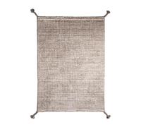 Woodnotes Grid Hand-knotted Wool Carpet 140 x 200 cm White/ Light Gray