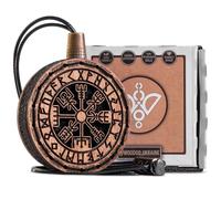 @Woodoo.Ukraine Wood Car Air Freshener - Handmade Car Air Freshener - Vegvisir Designed Fragrance Oil Diffuser in Wooden Gift Box