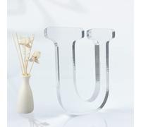 WOODOUNAI 4 Inch Designable Acrylic Letters Unfinished Acrylic Letter for Wall Decor Decorative Standing Letters Slices Sign Board Decoration for Craft Home Party Projects (U)