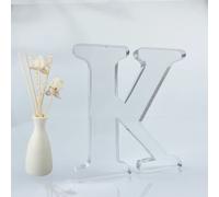 WOODOUNAI 4 Inch Designable Acrylic Letters Unfinished Acrylic Letters for Wall Decor Decorative Standing Letters Slices Sign Board Decoration for Craft Home Party Projects (K)