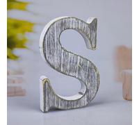 WOODOUNAI 6 Inch Wood Letters Unfinished Rustic Wood Letters for Wall Decor Decorative Standing Letters Slices Sign Board Decoration for Craft Home Party Projects(S)