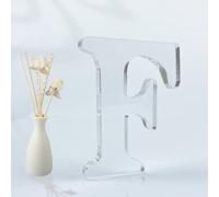 4 Inch Designable Acrylic Letters Unfinished Acrylic Letters for Wall Decor Decorative Standing Letters Slices Sign Board Decoration for Craft Home Party Projects (F)