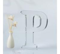 woodounai WOODOUNAI 4 Inch Designable Acrylic Letters Unfinished Acrylic Letters for Wall Decor Decorative Standing Letters Slices Sign Board Decoration for Craft Home Party Projects (P)