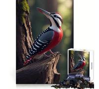 Woodpecker in Forest Jigsaw Puzzles for Adults 1000 Memory Training Time Well Spent Precise Edges Best Gift (38x52cm)