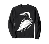 Woodpecker Line Art Birdwatcher Sweatshirt