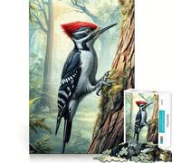 Woodpecker on Tree 1000 Piece Jigsaws for Adults Mind Train Fun Premium Laser Cut Quality Relaxing Indoor Group Activity (50x75cm)