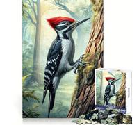 Woodpecker on Tree 1000 Pieces Jigsaws Adults Puzzles Gifts Think Training Unwind Easily Defined Edges Merry Gift (50x75cm)