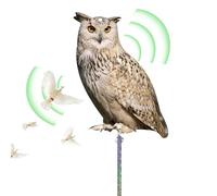 Woodpecker Pigeon - Bird Repellents Awa, Bird Squirrels Sculpture | Flying Owl Statue Squirrels Woodpecker, Hanging Strings Realistic Woodpecker Deterrentt Owl Decor Fo Outdoors 2 Pack Fake Owl