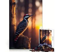 Woodpecker Sunrise Atmosph Jigsaw Puzzles 1000 Pieces for Teenagers Thought Training Easy Enjoyment Uniform Cut Chic Xmas Gift (50x75cm)