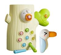 Woodpecker Toy - 17x9x15cm PP/Magnet, Magnetic Feeding Game, Hand Skill Play | Perfect For Sensory Development, Finger Coordination, Preschool Learning, Educational, Home Play, STEM Fun