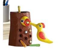 Woodpecker Toy Magnetic Game - Fine Motor Skills Educational Feed The Bird Toy, Fun Catching Bird Game, Stocking Stuffer Gift For Kids, Boys Girls, Road Trip School