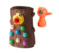 Woodpecker Worm Toy - Magnetic Fine Motor Design, Bright Color Wooden Segments, Interactive Preschool Learning Playset, Educational Dexterity Tool For Birthday Easter Children’s Day Playtime