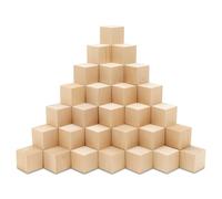 Woodpeckers 1-1/4" Natural Unfinished Hardwood Craft Wood Blocks (25 Pack)