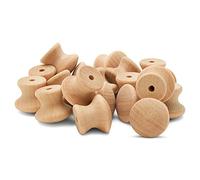 Woodpeckers 3/4-inch Unfinished Small Wooden Knobs - Pack of 25 for Cabinets, Dressers, Drawer Pulls, Furniture Replacement, and Crafts