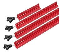 Woodpeckers Hexscale Rule, 24 Inch / 600MM, 6-in-1 Woodworking Ruler with Stop, Inch & MM Graduations, Zero Centering Scale, R2L & L2R Measuring