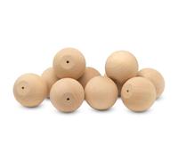 Woodpeckers Unfinished Wood Ball Knobs 2-1/2 inch for Kitchen Cabinet Knobs, Drawer Knobs, Dresser Knobs and Crafts, Pack of 12