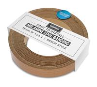 WoodPress® 15mm Beech Wood Style Laminate Melamine Edging, Pre-Glued Veneer Tape - 7.5m Roll - Iron-On for Easy DIY Application - Will Cover the Edge of a Standard MDF Panel