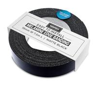 WoodPress® 19mm Matt Black Melamine Edging, Pre-Glued Veneer Tape - 7.5m Roll - Iron-On for Easy DIY Application - Will Cover the Edge of a Standard MDF Panel