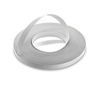 WoodPress® 19mm Pearlised Grey Melamine Pre-Glued Veneer Edging Tape - 50m Trade Roll - Iron-On Wood Application