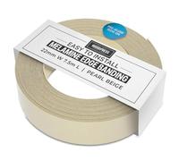 WoodPress® 22mm Beige Cream Melamine Iron-On Edging - 7.5m Edge Tape - Pre-Glued Veneer Strip for Easy DIY - Edge Banding for Furniture Repair - Hot-Melt Backed Trim for Worktop, Shelf, Desk