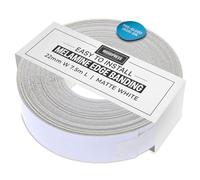 WoodPress® 22mm Matt White Melamine Edging, Pre-Glued Veneer Tape - 7.5m Roll - Iron-On for Easy DIY Application - Will Cover the Edge of a Standard MDF Panel
