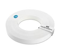 WoodPress® 22mm Matt White Melamine Pre-Glued Veneer Edging Tape - 50m Trade Roll - Iron-On Wood Application