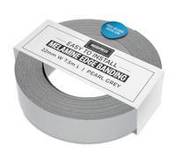 WoodPress® 22mm Pearlised Grey Melamine Edging, Pre-Glued Veneer Tape - 7.5m Roll - Iron-On for Easy DIY Application - Will Cover the Edge of a Standard MDF Panel