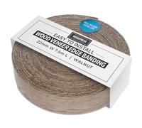 WoodPress® 22mm Real Walnut Iron-On Edging - 7.5m Roll - Pre-Glued Wood Veneer Tape for Easy DIY Application - Will Cover the Edge of a Standard MDF Panel