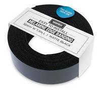 WoodPress® 30mm Matt Black Melamine Edging, Pre-Glued Veneer Tape - 7.5m Roll - Iron-On for Easy DIY Application - Will Cover the Edge of a Standard MDF Panel