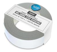 WoodPress® 30mm Matt White Melamine Edging, Pre-Glued Veneer Tape - 7.5m Roll - Iron-On for Easy DIY Application - Will Cover the Edge of a Standard MDF Panel