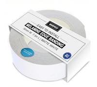 WoodPress® 30mm Matt White Melamine Edging, Pre-Glued Veneer Tape - 7.5m Roll - Iron-On for Easy DIY Application - Will Cover the Edge of a Standard MDF Panel