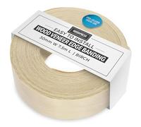 WoodPress 30mm Real Birch Edging Tape - 7.5m Iron On Edging Strip - Pre-Glued Wood Veneer Edging Tape for DIY Application - Edge Banding for Furniture Restoration - Hot-Melt Adhesive Wood Trim Edging