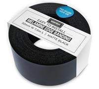 WoodPress® 50mm Matt Black Melamine Edging, Pre-Glued Veneer Tape - 7.5m Roll - Iron-On for Easy DIY Application - Will Cover the Edge of a Standard MDF Panel