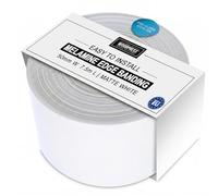 WoodPress® 50mm Matt White Melamine Iron-On Edging - 7.5m Edge Tape - Pre-Glued Veneer Strip for Easy DIY - Edge Banding for Furniture Repair - Hot-Melt Backed Trim for Worktop, Shelf, Desk, Cabinet
