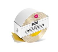 WoodPress® 50mm Matt White Peel & Stick Edging Tape - 7.5m Self-Adhesive Melamine Trim - Veneer Strip w/Sticky Backing - Easy DIY Fix (No Iron On) Edge Banding for Repair to Worktop, Shelf, Cabinet
