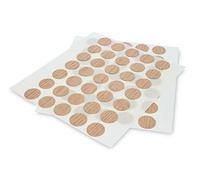 WoodPress® Peel & Stick, Real Red Oak Wood, Screw Hole Cover Caps - 70 x 18mm Pieces - Can be Varnished or Finished as Desired