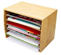 Woodquail Desktop File Sorter A4 Document Organiser Storage, Made of Natural Bamboo