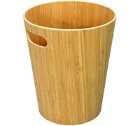 Woodquail Waste Paper Bin Home Office Basket, Made of Natural Bamboo Veneer