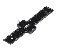 Woodraphic 7" Pocket Ruler - Precision CNC Aluminum Marking Rule for Woodworking, Layout & Joinery