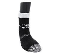 Woodrow Wear, Power Paws Greyhound Edition Reinforced Foot Dog Socks, Black Grey, M, Fits 40-70 pounds