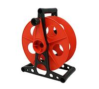 Woods E103 E-103 Wheel, Holds Up to 150 16/3 Extension 125 Feet of 14/3 Gauge Cord, Holiday, Rope, Hose Reel Storage and Light Wire, Heavy Duty Plastic, red and Black