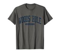 Woods Hole Massachusetts MA College University Style Blue T-Shirt