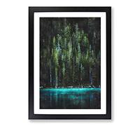 Woods in Yosemite National Park Painting Framed Print | A2 Black Framed Wall Art | Ready to Hang | Modern Landscape Picture | Living Room Bedroom Lounge Office